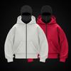 Sportovní zimní oblečení s kapucí proti větru s kapucí Y2K Gothic Harajuku Double Hat Design