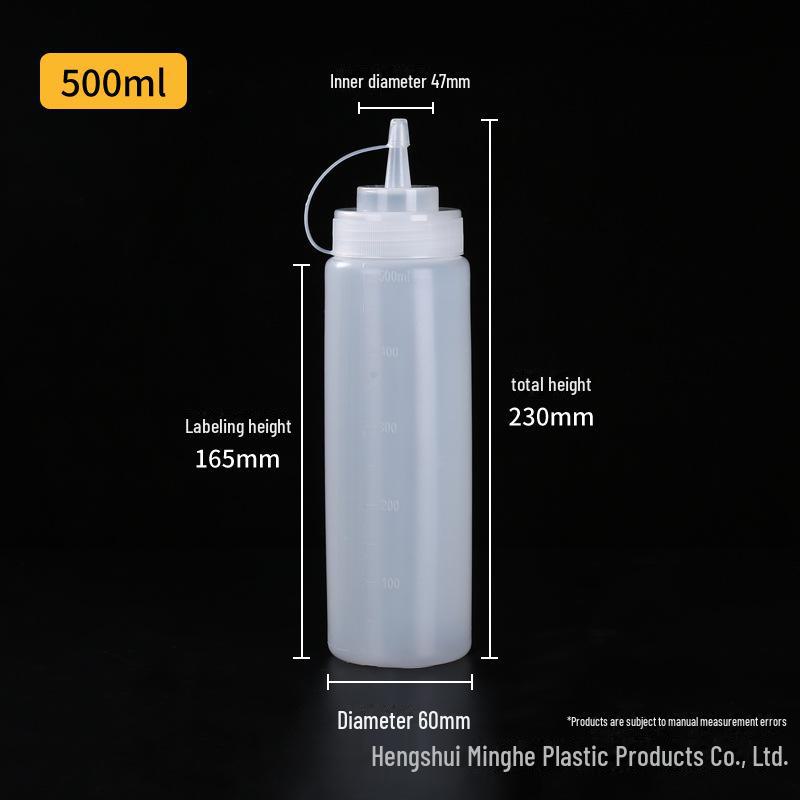 240ml PE Quetsch-Saucenflasche mit Skala für Ketchup & Salat