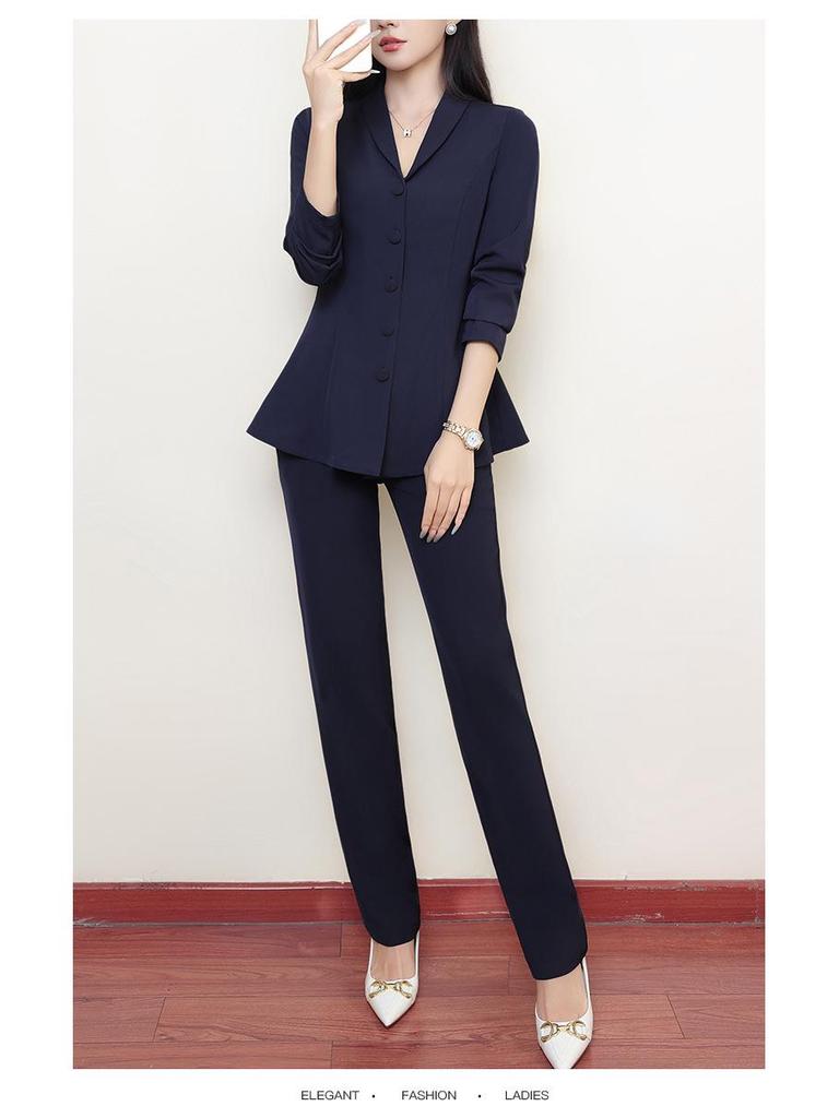 1210 High-End Women's Plus Size Slimming Suit – Long-Sleeved Top for Spring/Autumn