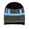 Winter Retro Fair Isle Jacquard Knitted Hat Women Plush Rolled Cuff Thickened Warm Beanie Pullover Cap