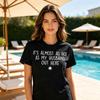 Retro Wife Funny Its Almost As Hot As My Husband Out Here Tshirt Y2k Womens Fashion Personalized Vintage Sarcastic Saying Tee