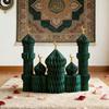1/3/5Pcs  3D Honeycomb Ornaments  For Ramadan Home Desktop Decor Eid Al Fitr Paper Arteid Mubarak Islamic  Party Decor