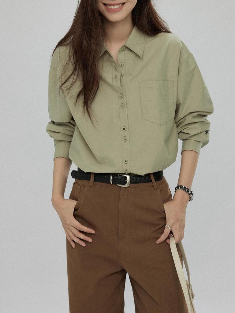 Joli Choose Women's Long Sleeve Lapel Shirt - Autumn Loose Style Versatile Outerwear