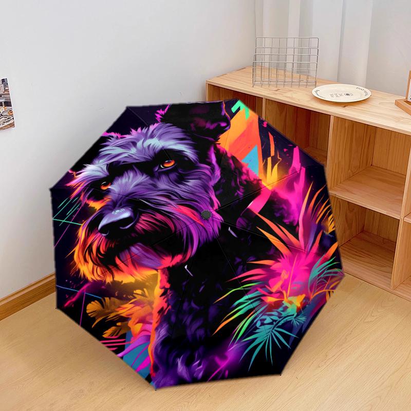 

1 PC Automatic Folding Umbrella - Yorkshire Terrier Pattern, Portable & Foldable Design with 8 Ribs, Christmas Birthday Gifts