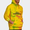 Adidas Originals Logo Print Tie-Dye Hoodie Loose Casual Daily Tops Men Yellow GD6002