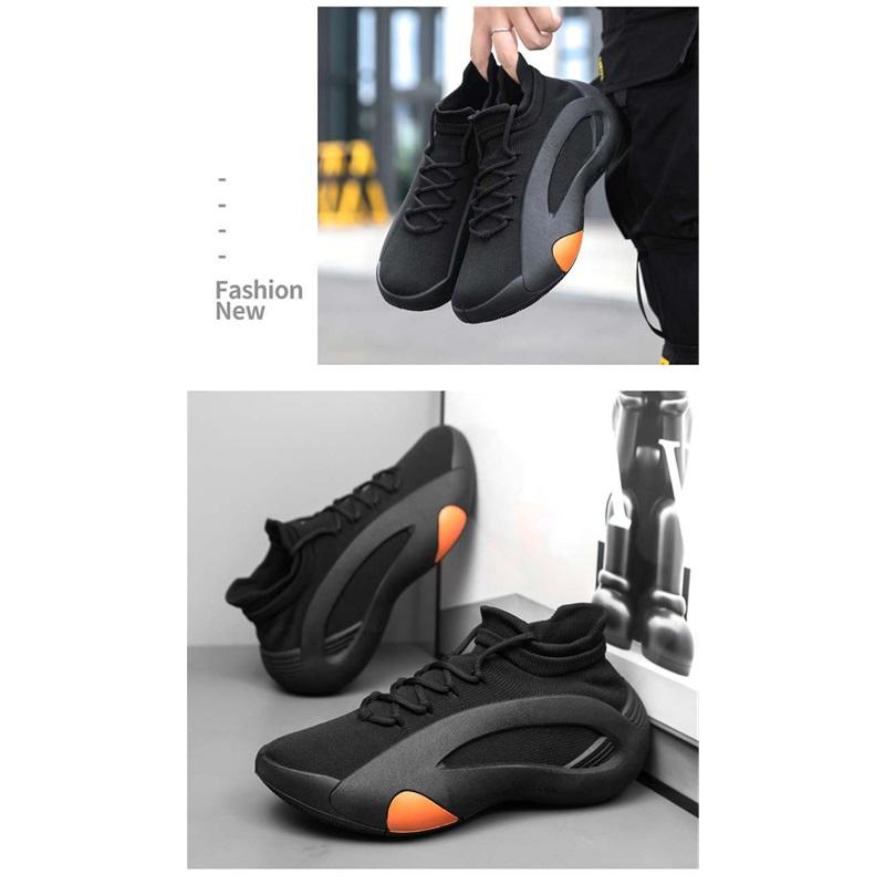 Men Sock Sneakers Knit High Top Casual Shoes Unique Thick Sole Fashion Street Athletic Trainers