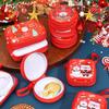 5/1Pcs Christmas Cable Organizer Zipper Candy Coin Storage Bag Kids Toys Keyring Pendant Christmas Gifts Earphone Box Organizer