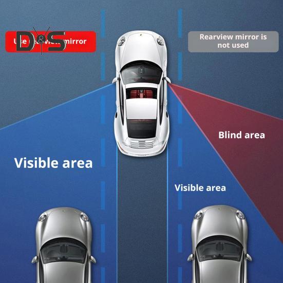 Rechteckiger Auto-Toter-Winkel-Rückspiegel, einfach zu installieren, einstellbarer Winkel, automatisch konvexer Weitwinkel-Seitenrückspiegel