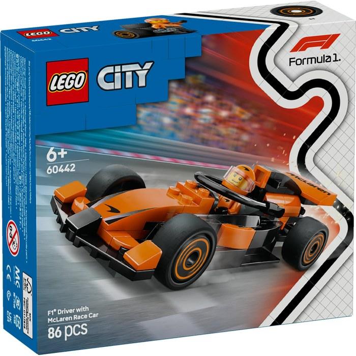 LEGO City F1 McLaren Race Car and Driver 60442 (Multicolor)