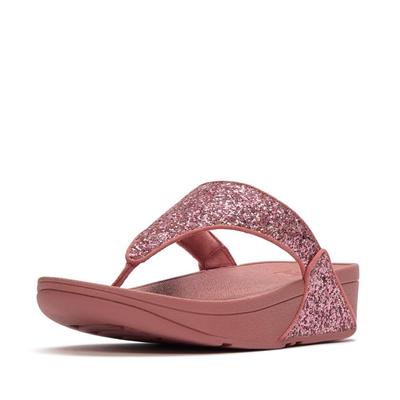 Authentic Sandals LULU GLITTER SANDALS Rust Rose [Fitflop] Women's MULTI-TONAL TOE-POST (22.0 Cm~22.5 Cm)
