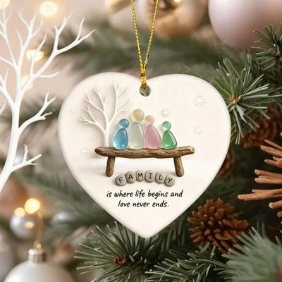 Sea Glass Christmas Ornament Handmade Sea Glass Art Xmas Tree Hanging Decoration Ocean Theme Keepsake for Friends