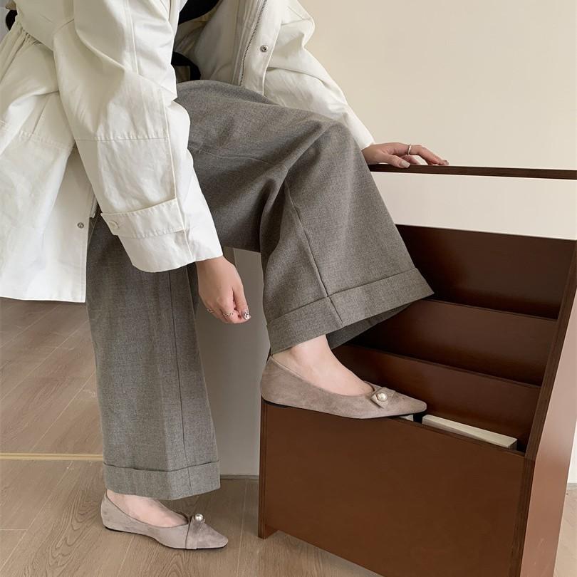 French inner silver rhinestone Mary Jane shoes 2025 new spring and summer pointed head light mouth versatile temperament single shoes women