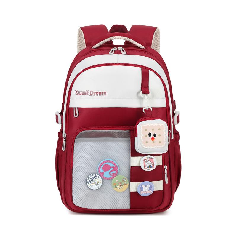 Simple Schoolbag Female Middle School Students Large Capacity Junior High School Children Backpack Backpack Fashion