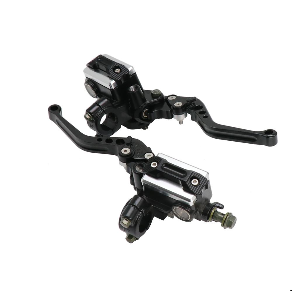 ZSDTRP 1Pair 22mm Motorcycle Roller Adjustment Brake Clutch Levers Universal CNC Motorcycle Handlebar Hydraulic Brake Pump