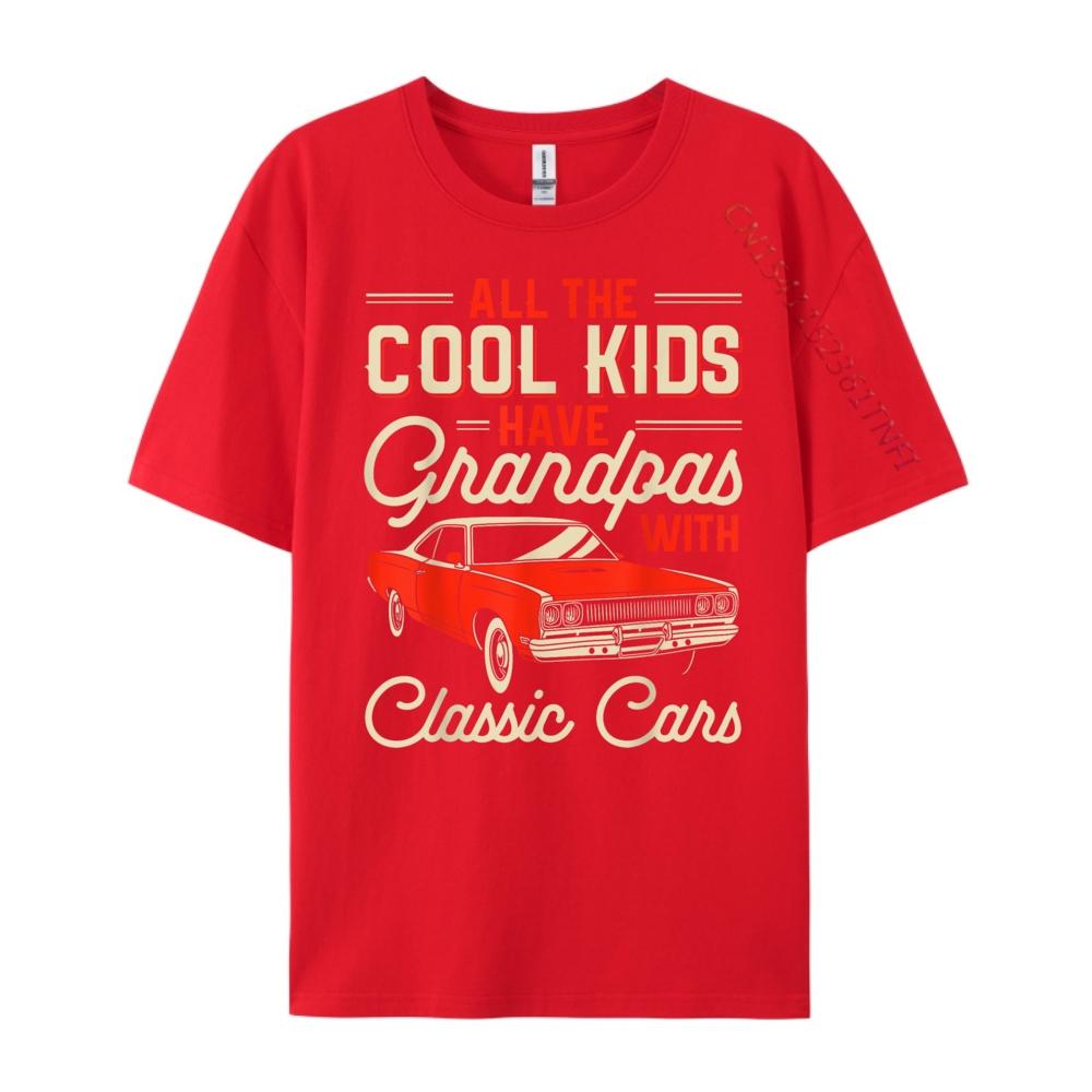 Grandpas with Classic Cars Funny Old Car Enthusiast Car Guy Graphic Tees Men T Shirt Homme Design S