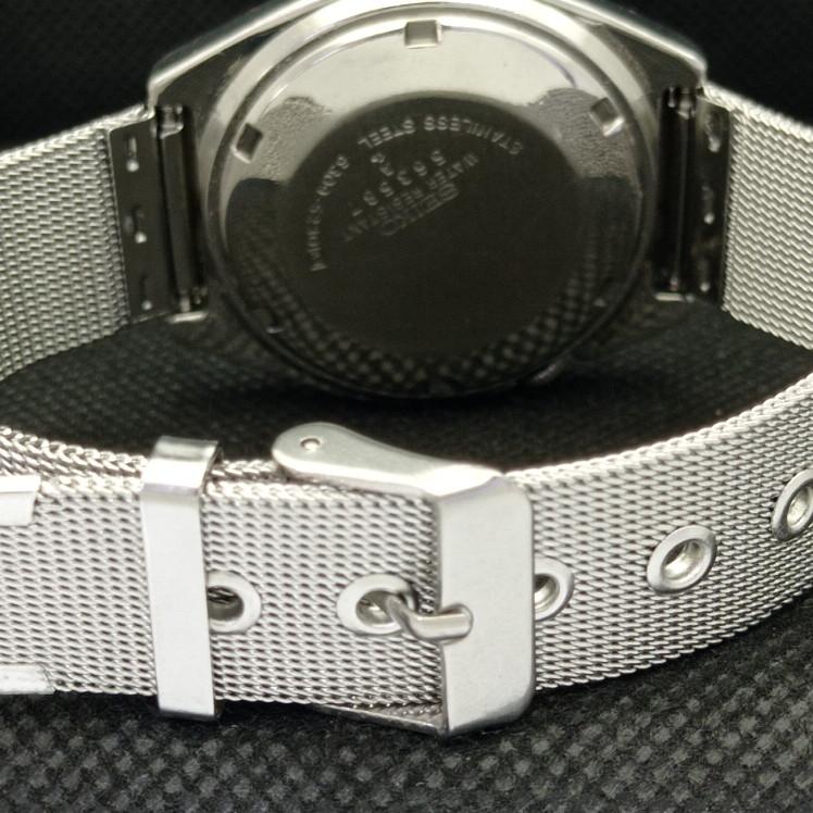 USED VINTAGE SEIKO 5 AUTOMATIC 6309A JAPAN MENS DAY/DATE BLACK WATCH A316764-2 SKU608h-a316764