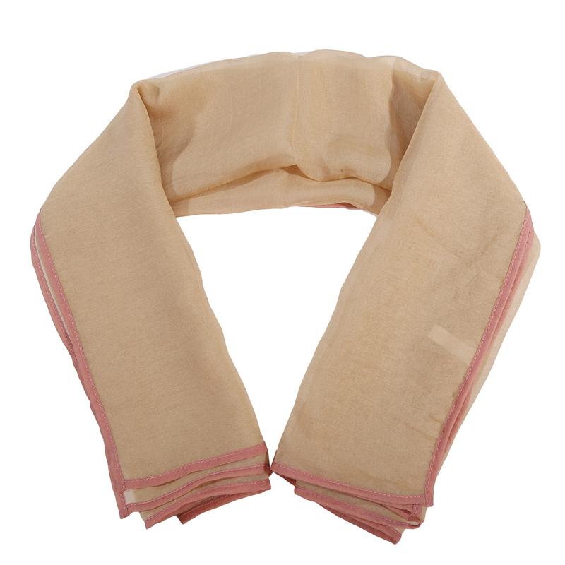 Fashion Simulated Silk Scarf Women's Simple Style Solid Color Thin Cloud Pattern Scarf Small Square Scarf