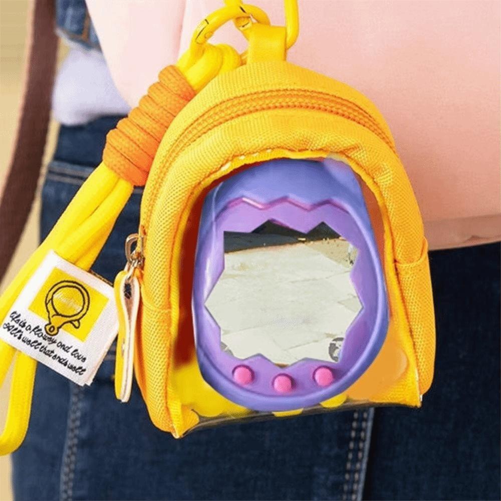 Mini Transparent Storage Bag Clear Window with Lanyard Portable Display Bag Storage Pouch For Tamagotchi Paradise