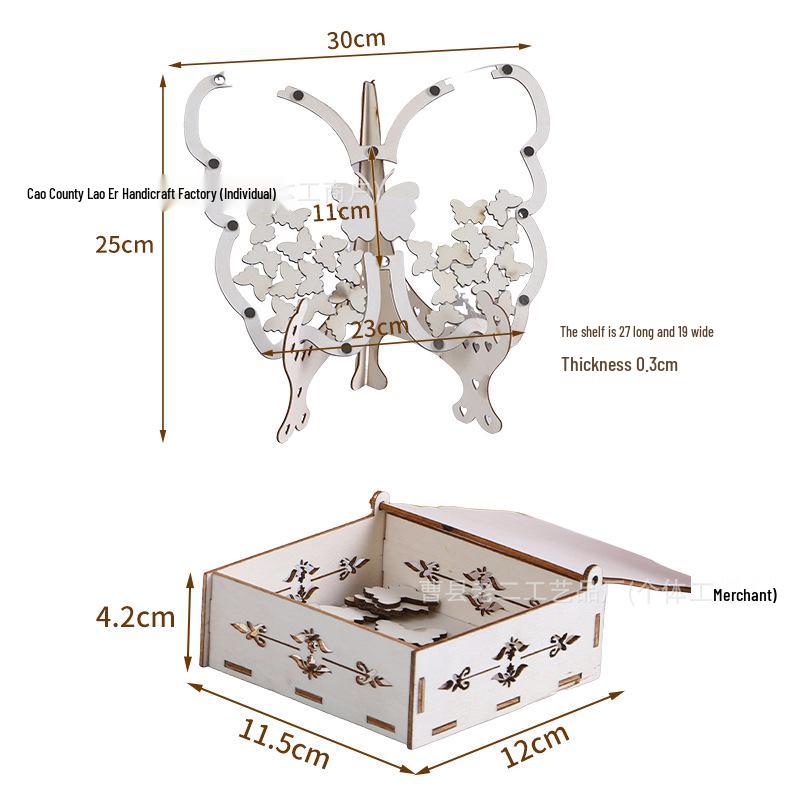 

Butterfly Shaped Check-In Table Message Book and Signature Board for Wedding or Graduation Party