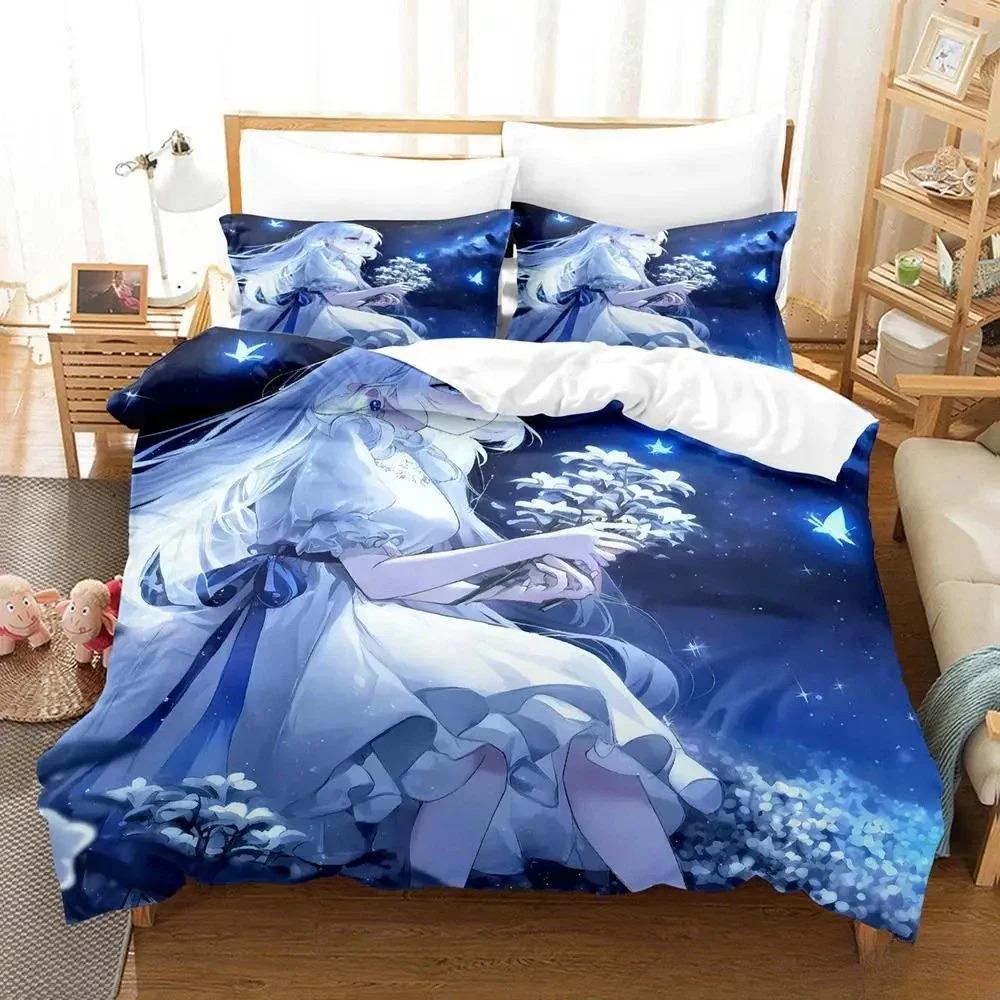 Luxury Angel Girl Bedding Set Single Twin Full Queen King Size Anime Bed Duvet Cover for Adult Kid Bedroom