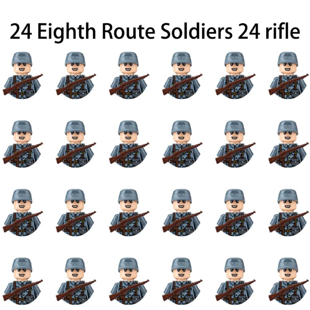 40/set World War II military building blocks National army soldier Character weapon assembly building block Children's toy gifts