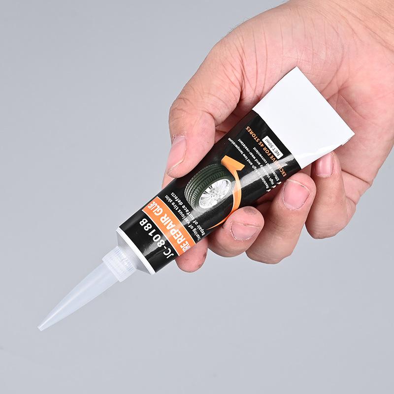 Car Bike Tire Repair Paste High Temp Resistant Black Glue Remover for Emergency Repair in Garage and Road Trips