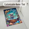 Alfombra de Terciopelo de Cristal con Temática de Elefantes, Personalizada con Nombre y Texto, Alfombrilla Suave para el Suelo, Decoración del Hogar