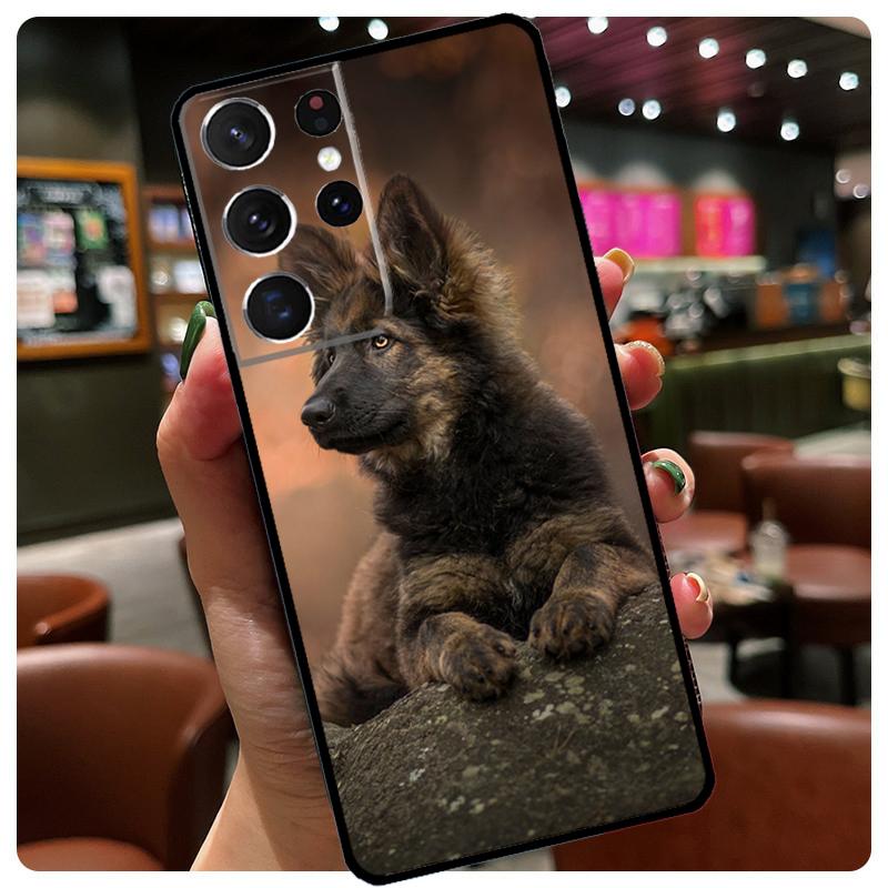 German Shepherd Dog Phone Case For Samsung Galaxy S25 Ultra S21 S22 S23 S24 Ultra S9 S10 Plus S24 S25 FE Cover