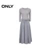 ONLY Women's Ribbed Knit Midi Dress with Mixed Material Splicing