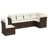 VidaXL Garden Lounge Set with Cushions 6 Pcs, Patio Sofas, Patio Furniture Set, Outdoor Furniture, Brown 3249542