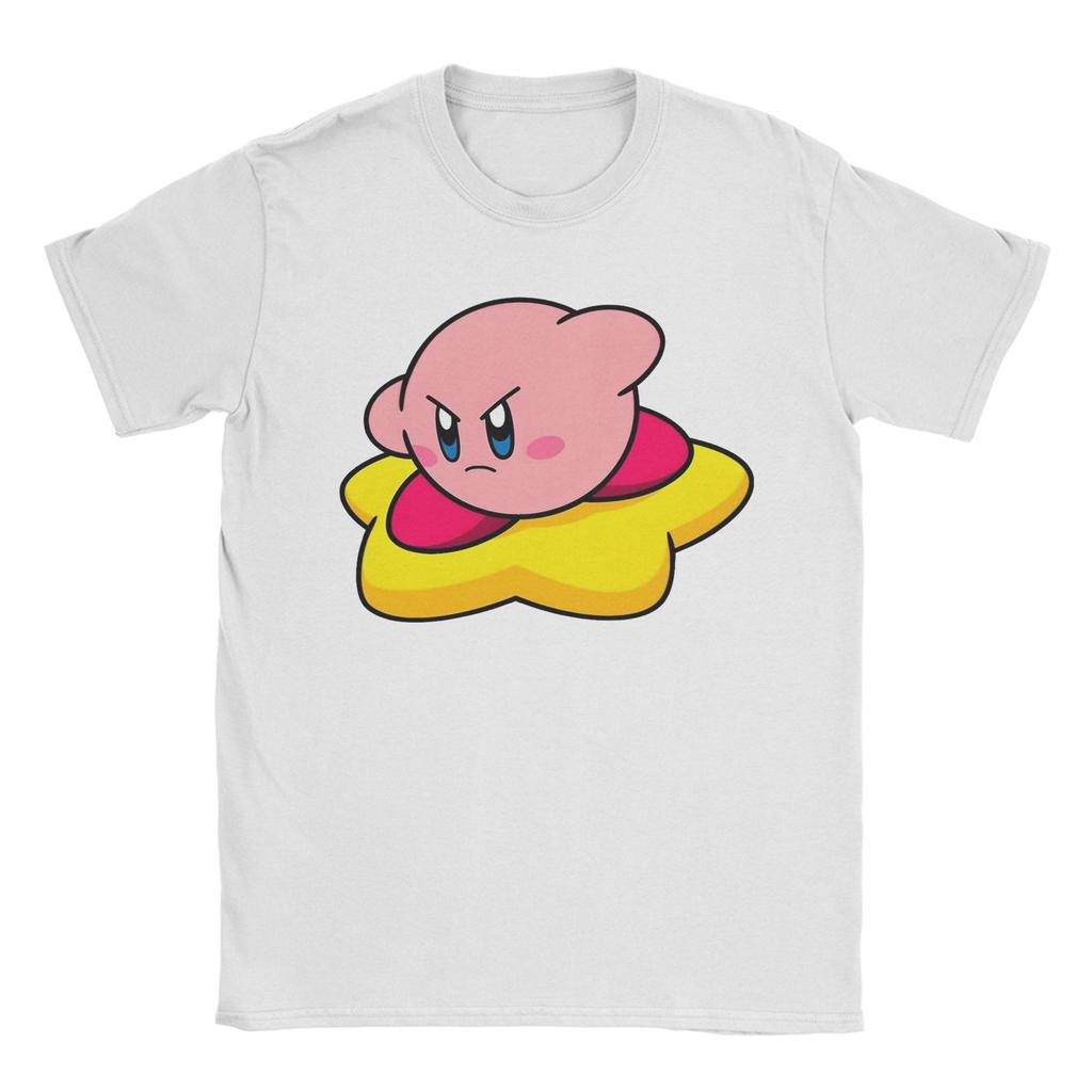 Mens Kirbys On a Star T Shirts 100 Cotton Clothes Vintage Short Sleeve O Neck Tees Plus Size TShirts