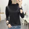 Women's Slim Fit Long-Sleeve Turtleneck In Solid Pink – Elegant Commuting Tee