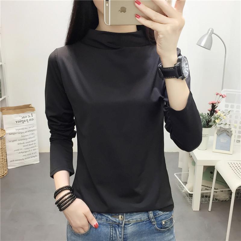 Women's Slim Fit Long-Sleeve Turtleneck In Solid Pink – Elegant Commuting Tee