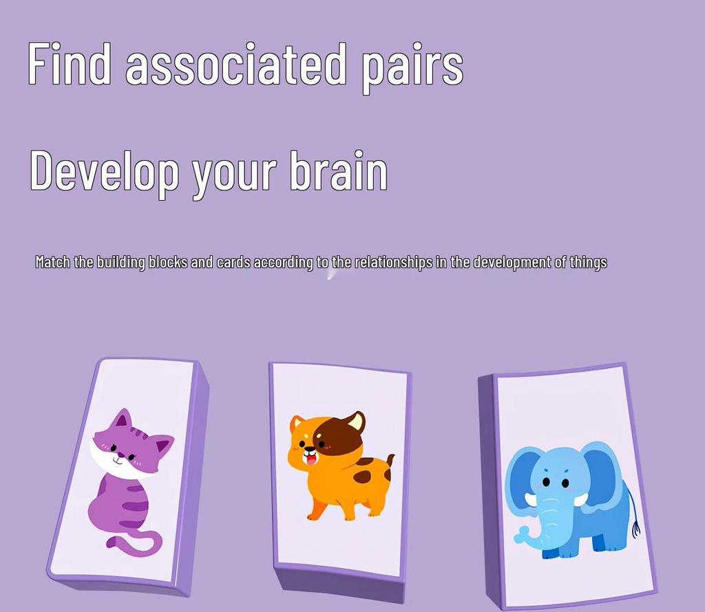 Children's Educational Wooden Puzzle Cards: Develop Cognitive and Logical Thinking with Building Blocks