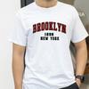 Brooklyn 1898 New York City Letter Prints T Shirt Men Women Clothes TShirts Loose Summer Tshirt Cotton Breathable Short Sleeve