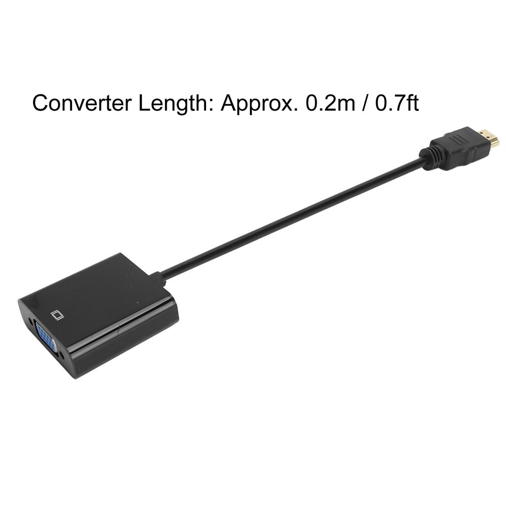 HD Multimedia Interface to VGA Adapter Converter Cable for Computer Laptop Monitor Projector
