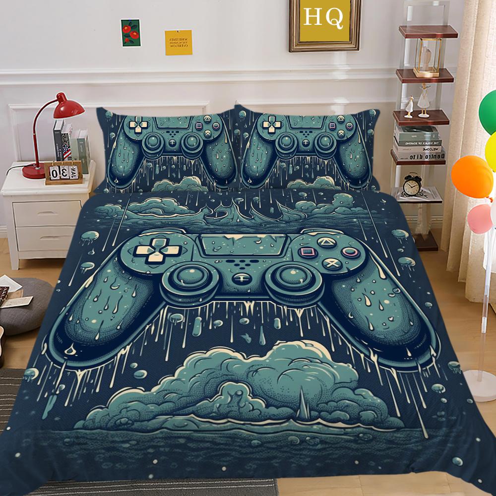 

Комплект покрывал для кровати, постельное белье, 3D игровая ручка с принтом, постельное белье, костюмы, модный полиэстер, домашний декор, наволочка из микрофибры EU Single 135x200cm