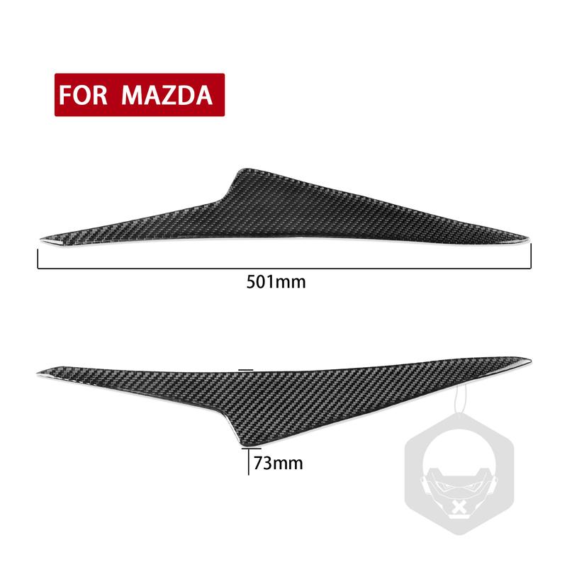 For Mazda3 Axela 2014-2016 Car Accessories Carbon Fiber Front Headlight Eyelid Eyebrow Cover Style Trim Sticker Modification