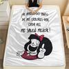 1PC Mafalda Print Flannel Blanket, High Quality All Seasons, Home Decor, Warmth and Comfort, Perfect for Christmas Gifts