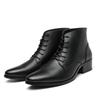 Men's Fashion Leather Mid-Top Boots - Autumn/Winter Casual & Formal Plus Velvet Martin Boots