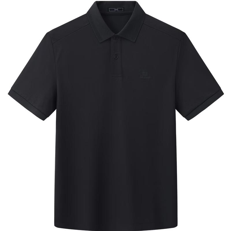 EMZ Men's Cooling Linen Blend Short-Sleeve Polo Shirt