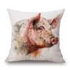 Animal Lynx Orangutan Cheetah Pig Poster Art Cushion Cover Pillow Case