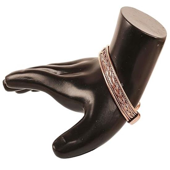 Pięknie młotkowana magnetyczna uzdrawiająca miedziana bransoletka z czakrą pokoju joga medytacja mantra biżuteria dla kobiet i mężczyzn