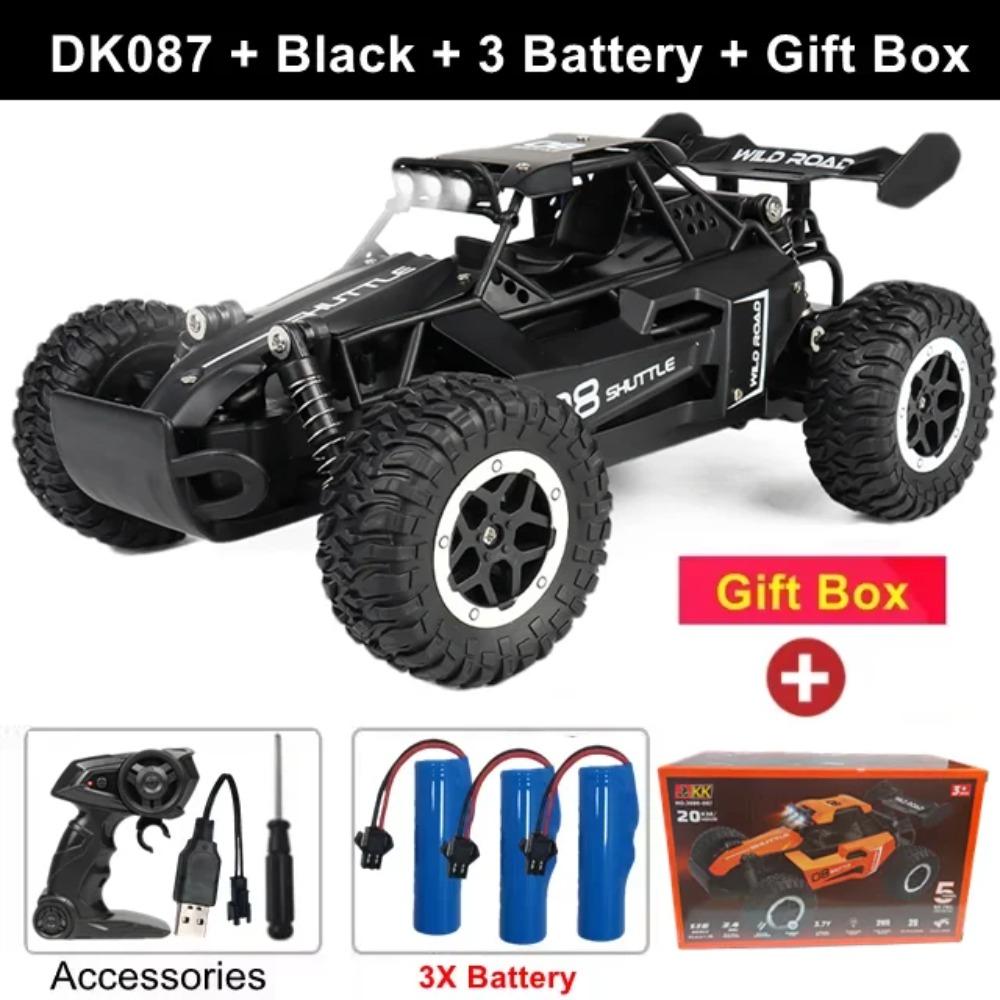 Uzaktan Kumandalı Araba RC Drift Yarışı 1:16 Araç Arazi Alaşım 2.4G Radyo Yüksek Hızlı Kamyonlar LED Işıklı Tırmanma Hediye Çocuk Oyuncak