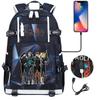 Kaiju No. 8 Printed USB Port Backpack Youth Student School Bag Large Capacity Travel Daypack