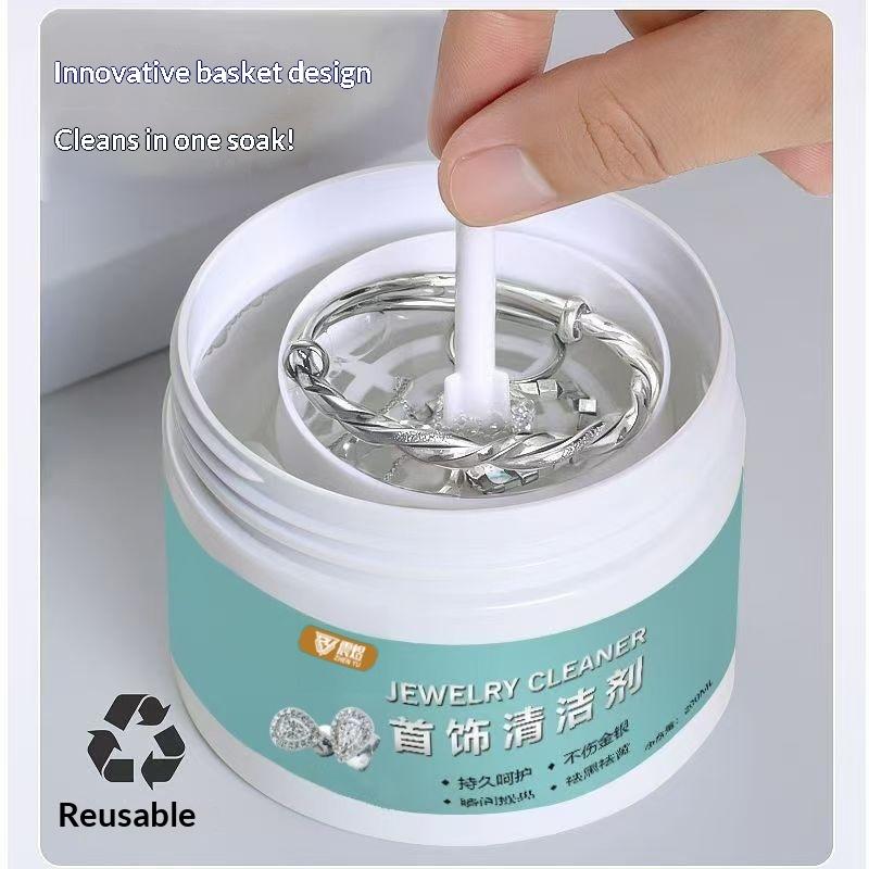 1/2 Stück 200 ml Schmuckreiniger Silberreinigungsflüssigkeit Effiziente Schmutzentfernung Für die Tägliche Reinigung von Schmuck und Uhren