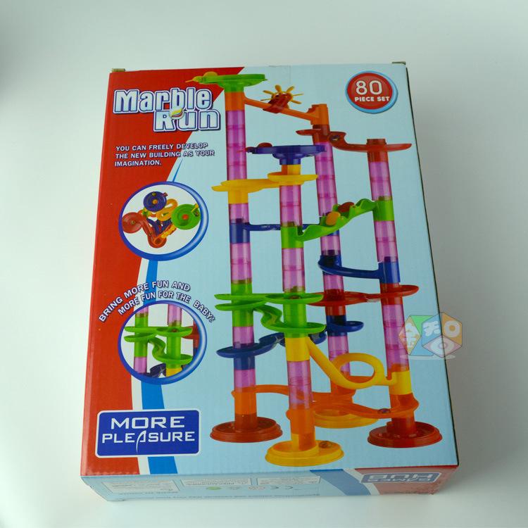 Early Education 3D Maze Track DIY Building Blocks Set, 105 Pieces