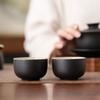 6PCS Boutique Retro Tea Cup Black Heat-resistant Tea Bowl Chinese Handmade Single Cup Tea Ceremony