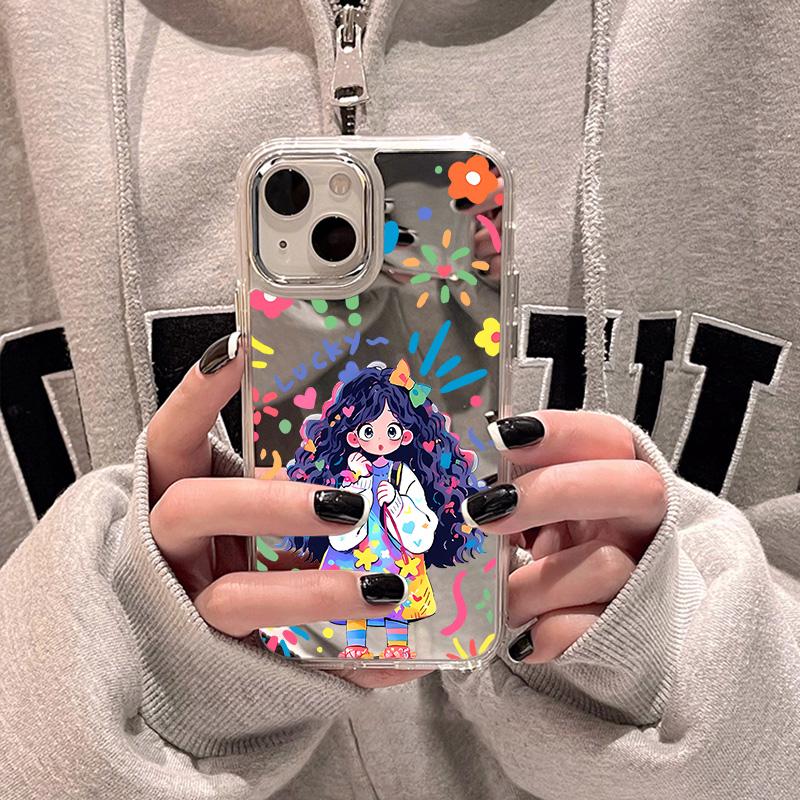 Etui na telefony komórkowe iPhone 11 13 XR 15 Pro Max 12 14 Pro Max Etui iPhone 16 XS Max Lustrzane etui ochronne Lustro Wykwintna kreskówka Wodoodporna