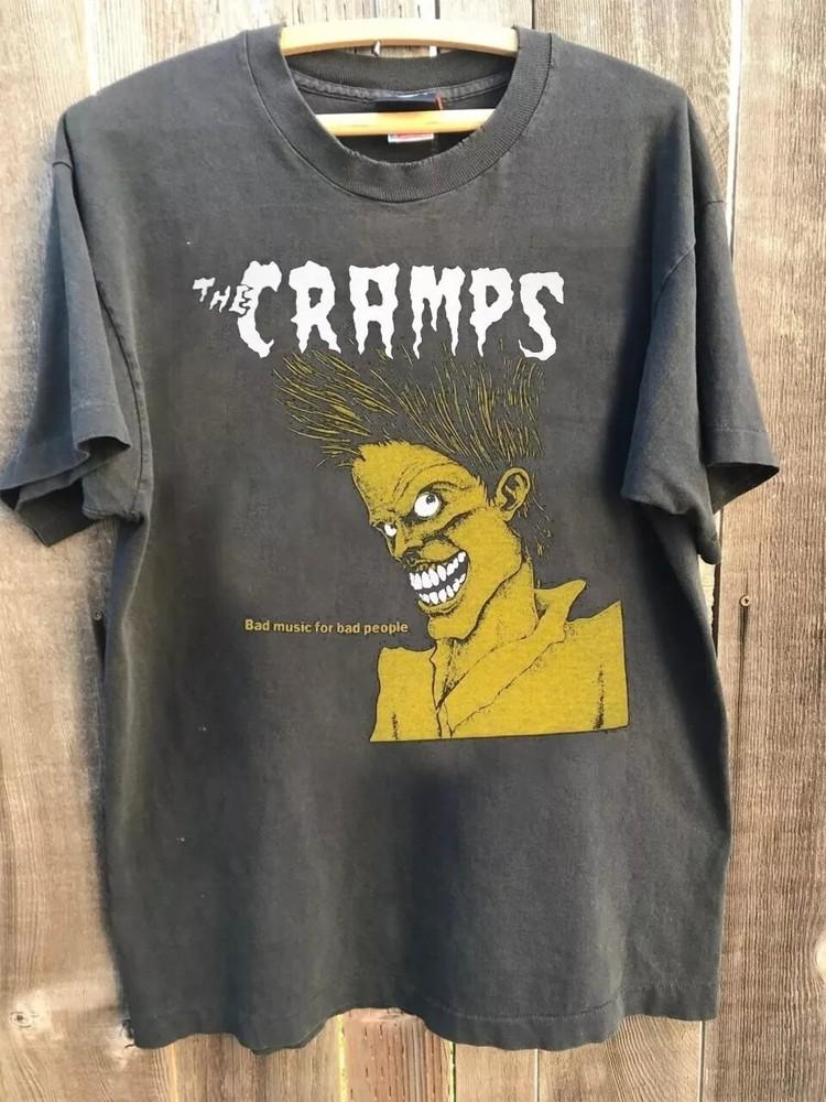

The Cramps Bad Music For Bad People Charcoal Rare T shirt Classic Style S5XL Unisex T-Shirt S